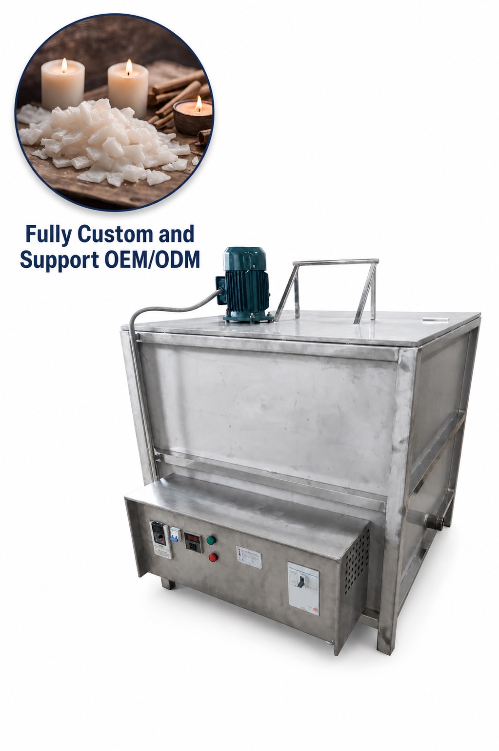 Single-Wall Electric Heated Wax Melting Tank with Agitator