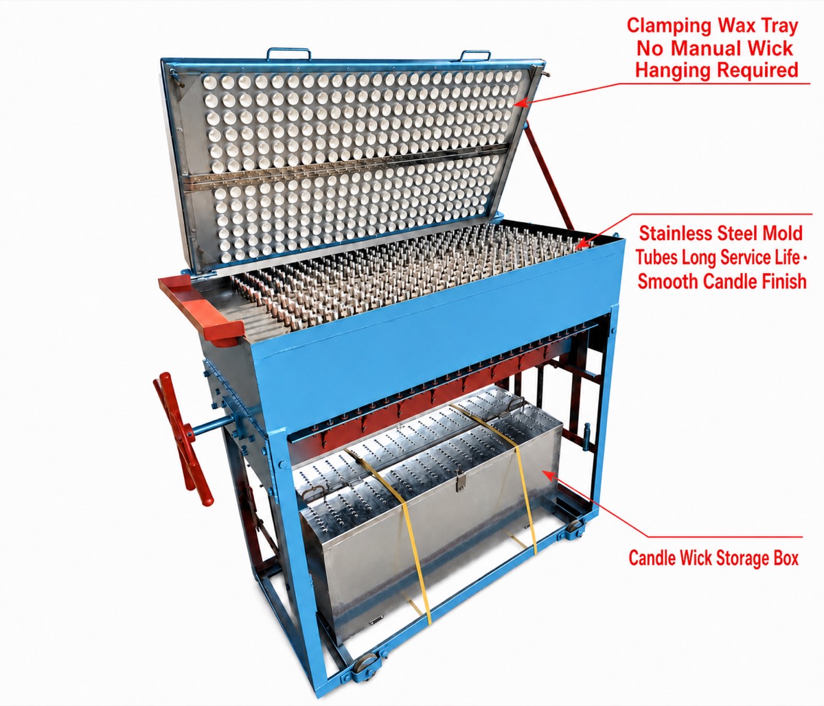 Stick / Household Candle Machine with Clamping Wax Tray