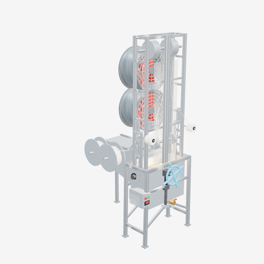Dual-channel continuous candle wick waxing machine